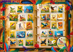 Пазл Trefl 1000 деталей: Коллекция марок-Атлас птиц