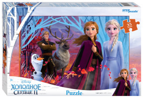 Пазл Step puzzle  35 деталей: MAXI Холодное сердце - 2 (Disney)