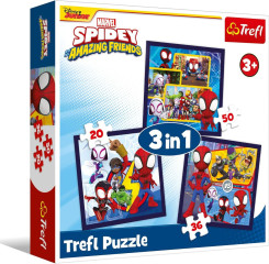 Пазл Trefl 20#36#50 деталей: Приключения Спайдея и друзей