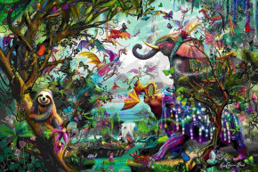 Пазл Ravensburger 4000 деталей: Тропические драконы