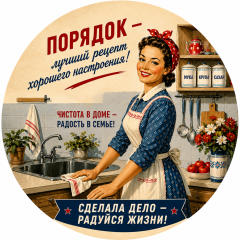 Пазл Алма деревянный круглый 142 детали. Винтажная коллекция. Сделал дело - радуйся жизни