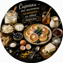 Пазл Алма деревянный круглый 142 детали. Цветы и натюрморты. Сырники