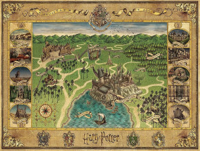 Пазл Ravensburger 1500 деталей: Harry Potter. Карта Хогвартса