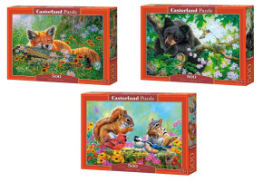 Набор Castorland 500 деталей: Жители леса, 3 шт