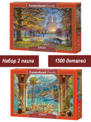 Набор Castorland 1500 деталей: Америка и Средиземноморье, 2 шт
