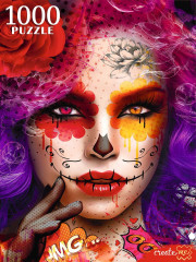 Пазл Рыжий Кот 1000 деталей: Яркая девушка