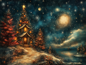 Пазл Алма деревянный 500 деталей. Новый год. Домик под новой год