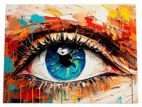 Алмазная мозаика с подрамником Рыжий Кот: Глубокий взгляд (полное заполнение)