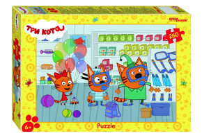 Пазл Step puzzle 260 деталей: Три кота. Новые истории