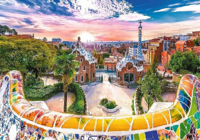 Пазл Trefl 1000 деталей: Закат над Барселоной, Испания