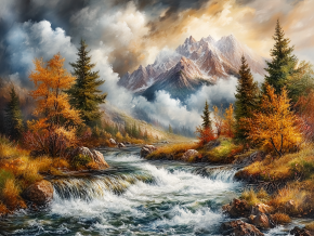 Пазл Алма деревянный 500 деталей. Волшебство природы. Голос гор