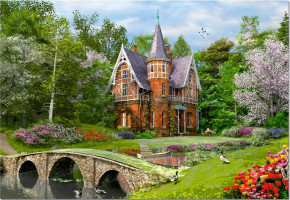 Пазл 1000 деталей Educa: Особняк у моста