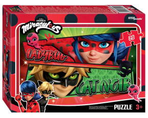 Пазл Step puzzle 60 деталей: Леди Баг и Супер-Кот