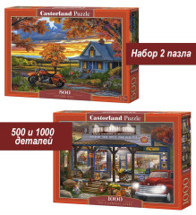Набор Castorland 500 и 1000 деталей: Американская глубинка, 2 шт