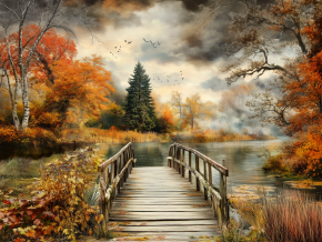 Пазл Алма деревянный 500 деталей. Волшебство природы. Мост к тишине