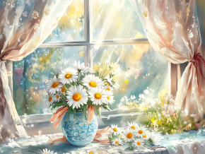 Пазл Алма деревянный 500 деталей Цветы и натюрморты. Солнечные ромашки