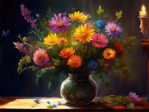 Пазл деревянный Алма 300 деталей  Цветы и натюрморты. Букет №2