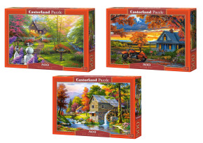 Набор Castorland 500 деталей: Деревенские домики, 3 шт