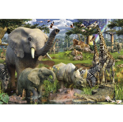 Пазл Ravensburger 18000 деталей: Джунгли. У водопоя