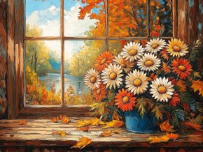 Пазл Алма деревянный 500 деталей. Цветы и натюрморты. Осенний букет