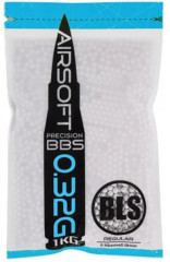 Шары для страйкбола BLS, диаметр 6 мм, вес 0,32 г / 3125 шт, белые
