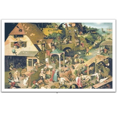 Пазл Pintoo 1000 деталей: Брейгель Фламандские пословицы