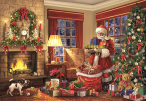 Пазл Clementoni 1000 деталей: Визит Санты