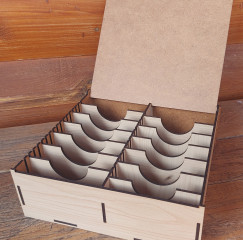 Коробка, органайзер для хранения настольных игр и игральных  карт бол (беж)