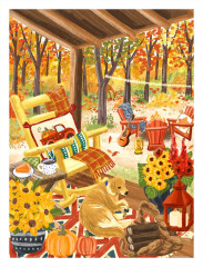 Пазл Pintoo 1200 деталей: Оливия Гиббс. Осеннее крыльцо