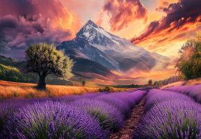 Пазл Алма ПРЕМИУМ деревянный 1000 деталей. Волшебство природы. Лавандовый край