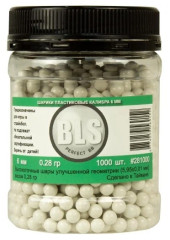 Шары для страйкбола BLS, диаметр 6 мм, вес 0,28 г/1000 шт, белые