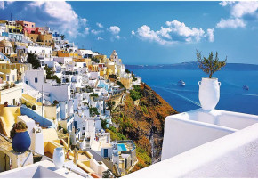 Пазл Trefl 1500 деталей: Санторини, Греция (УЦЕНКА)