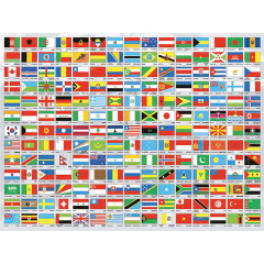 Пазл 1500 деталей Educa: Флаги мира