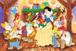 Пазл Trefl 160 деталей: 40 лет Trefl - Белоснежка и семь гномов перед Рождеством