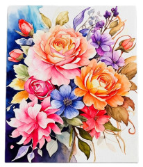 Алмазная мозаика с подрамником Рыжий Кот: Чудесный букет (полное заполнение)