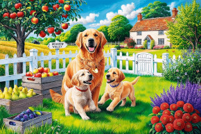 Пазл Trefl 300 деталей: Собаки в саду