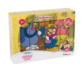 Кубики для малышей Step Puzzle: Попугай Кеша (Союзмультфильм), 12 шт
