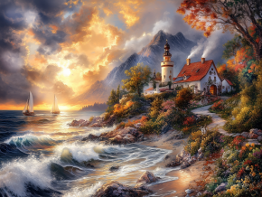 Пазл Алма деревянный 500 деталей. Корабли и море. Зов моря