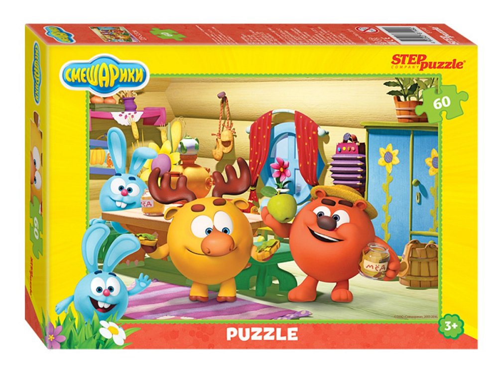 Пазл Step puzzle 60 деталей: Смешарики