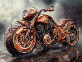 Пазл деревянный Алма 500 деталей. Время свободы. Мотоцикл.