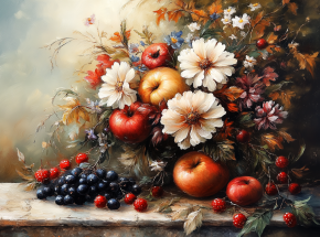 Картина интерьерная на стену, постер. Дары лета