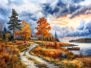 Пазл Алма деревянный 500 деталей. Волшебство природы. Золотая гавань