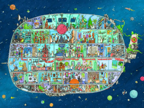 Пазл Heye 1500 деталей: Космический корабль (УЦЕНКА)