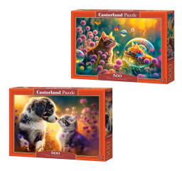 Набор Castorland 500 деталей: Щенки и котята, 2 шт