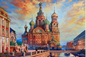 Пазл Рыжий кот 1000 деталей: Санкт-Петербург. Спас-На-Крови