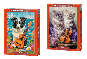 Набор Castorland 500 деталей: Животные и музыка, 2 шт