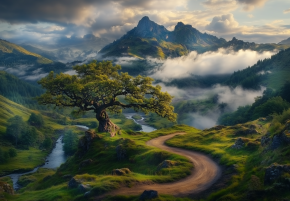 Пазл Алма деревянный ПРЕМИУМ 1000 деталей. Волшебство природы. Тропа к вершинам