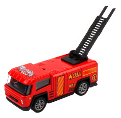 Спецтехника Пожарная машина, инерционная, масштаб 1:64