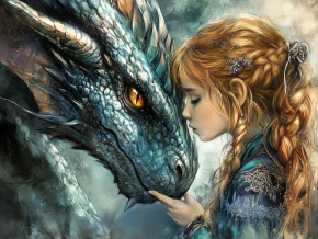 Пазл Алма деревянный 500 деталей. Сказочный мир. Хранительница дракона.