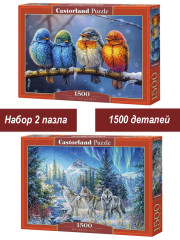 Набор Castorland 1500 деталей: Животные и птицы зимой, 2 шт